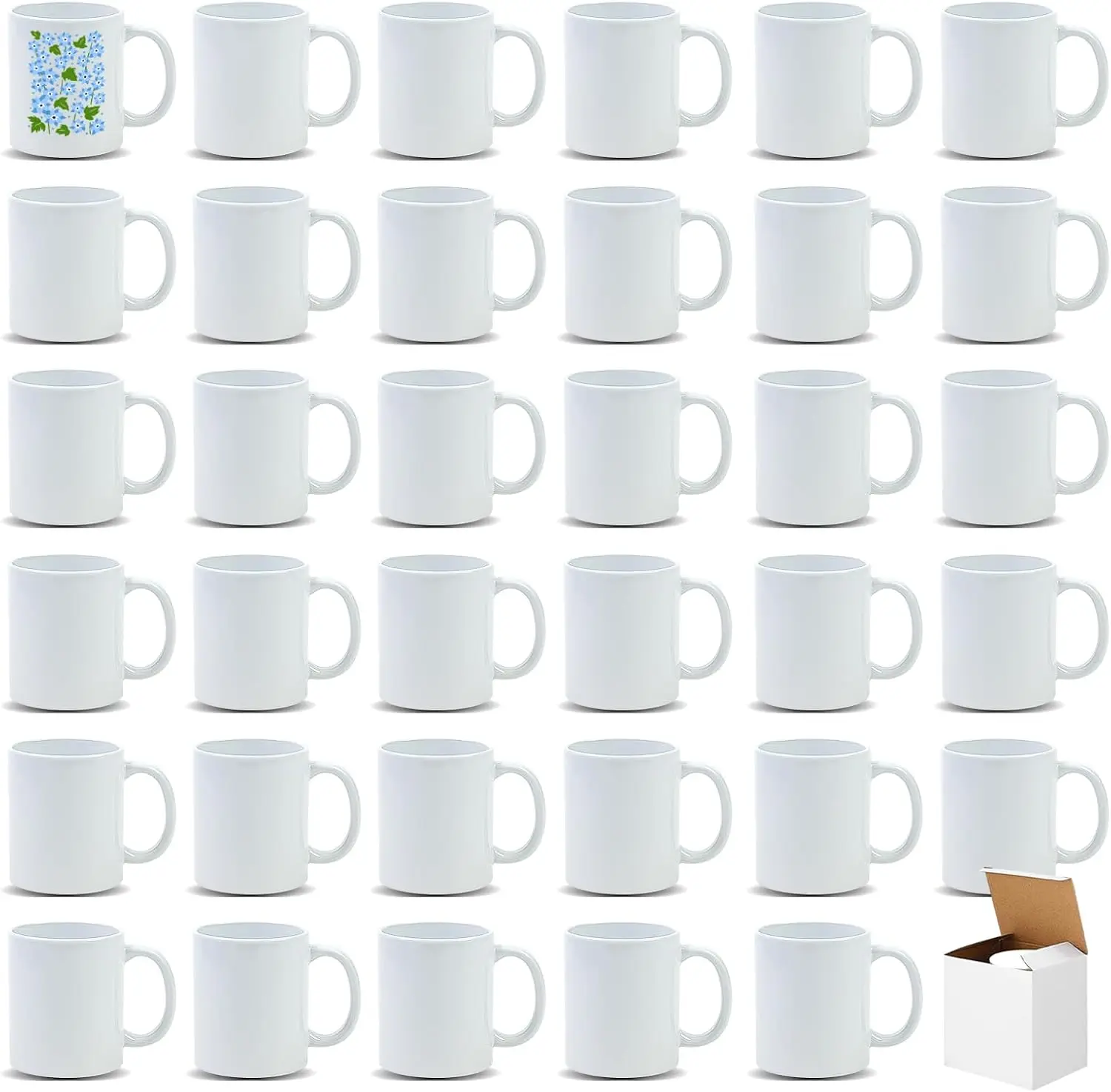 Sublimation Mug Blank - Sublimationsbecher 11 oz, Sublimationsrohlinge, Keramik-Kaffeebecher in