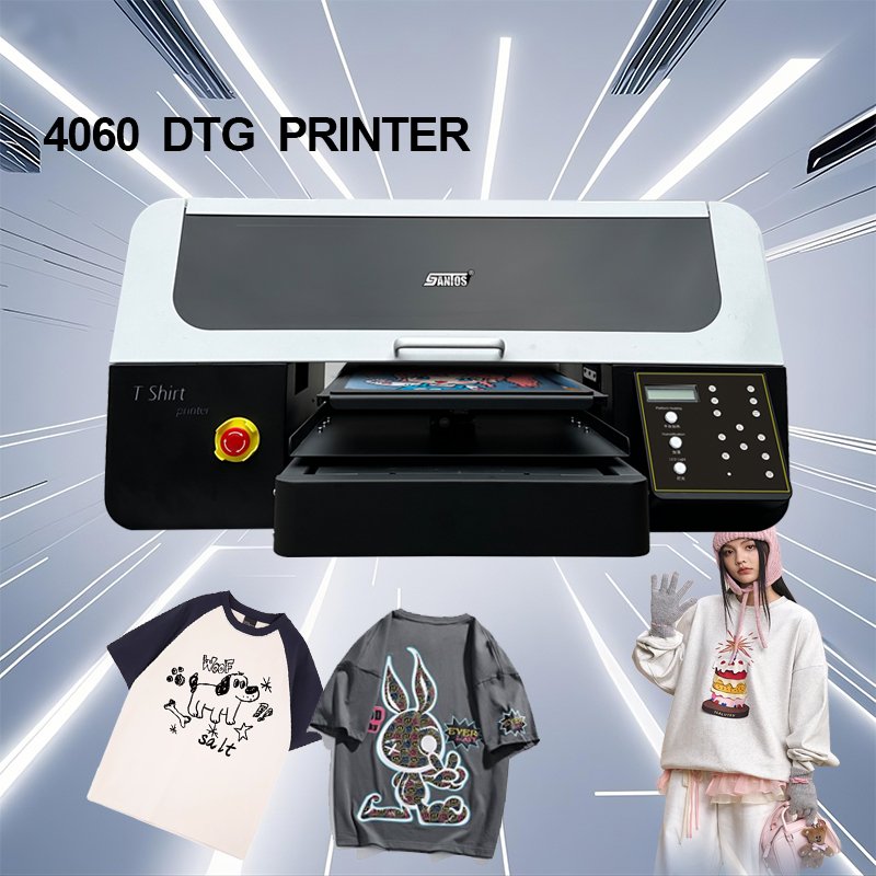 Commercial Digital Printing - T-Shirt-Digitaldrucker 4060-Modell mit XP600/I1600A1/I3200A1*2 Köpfen direkt