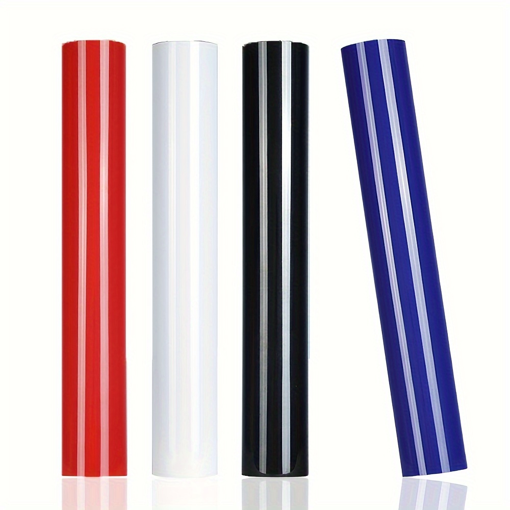 Heat Transfer Vinyl Roll - 4 Rollen HTV mit Klebefolie, 12