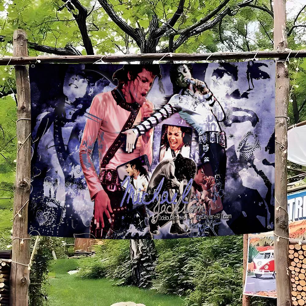 Commercial Printing Companies Usa - Michael Jackson Sänger Hochwertige Druck-Werbeflagge Firmen-Partybanner