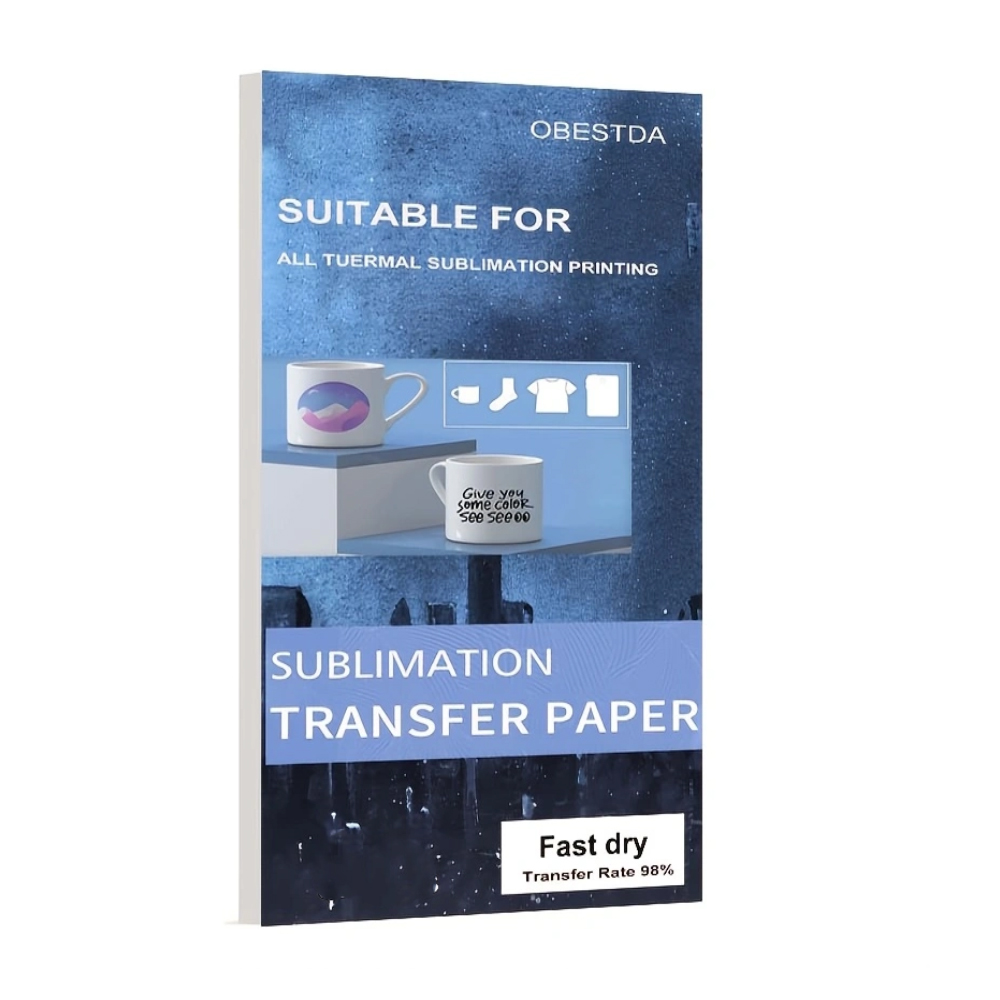 Heat Transfer Vinyl Roll - 100 Blatt Sublimations-Wärmeübertragungspapier für Tintenstrahldrucker, DIY,