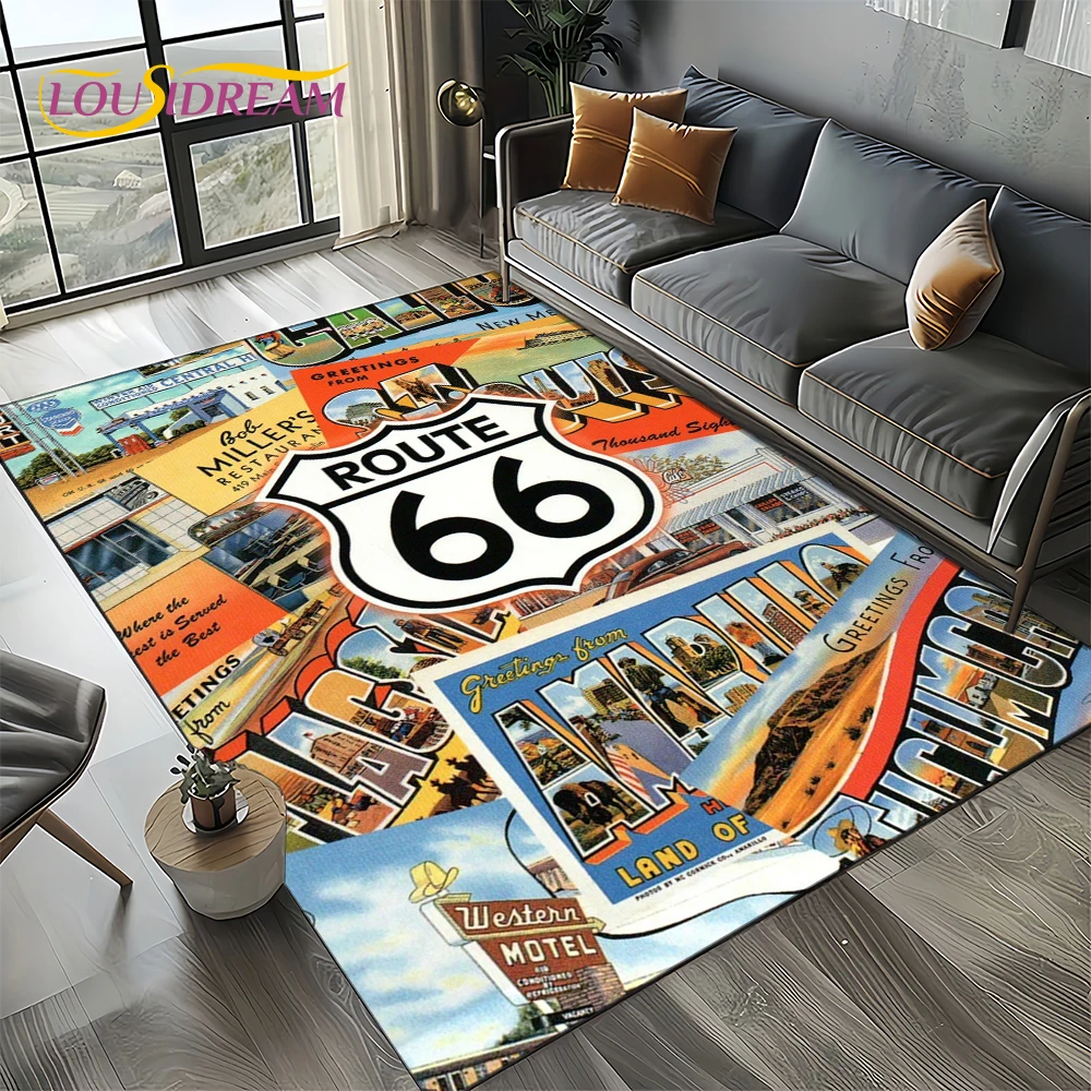 Route 66 Retro America Histori – Commercial Road Printing Bewertung und Preis