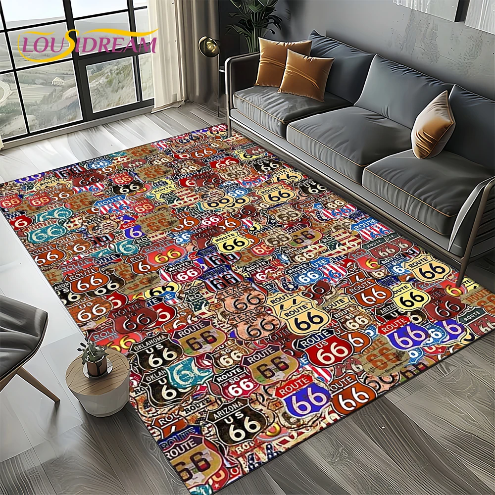 Route 66 Retro America Histori – Commercial Road Printing Bewertung und Preis